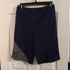 Navy Under Armour youth large gym shorts